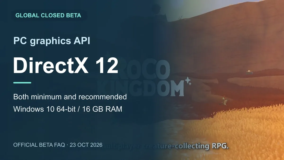 Roco Kingdom DirectX 12 Requirements: PC Specs Explained